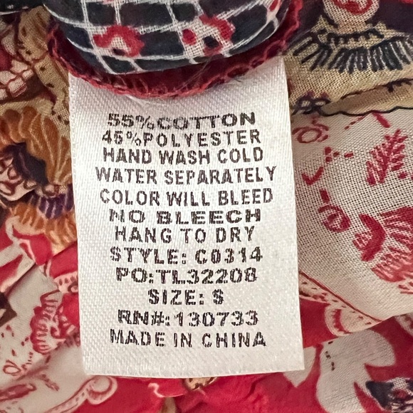 Umgee Boho Floral Print Duster Length Open Front Kimono Sheer Coverup Size Small - Picture 7 of 8